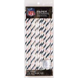 Chicago Bears Paper Straws, 24 ct Party Supplies
