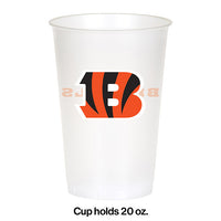 Cincinnati Bengals Plastic Cup, 20Oz, 8 ct