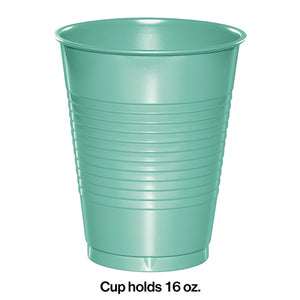 Fresh Mint Green Plastic Cups, 20 ct Party Decoration