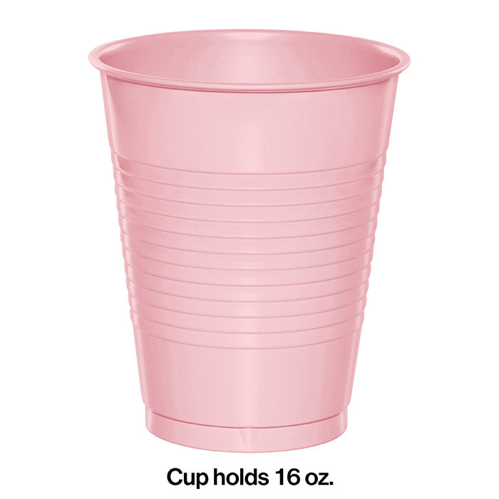Classic Pink Plastic Cups, 20 ct Party Decoration