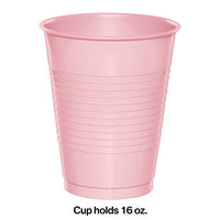 Classic Pink Plastic Cups, 20 ct Party Decoration