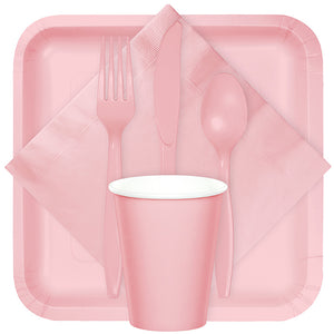 Classic Pink Assorted Plastic Cutlery, 24 ct Party Supplies