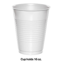 White Premium Plastic Cups 16 Oz., 20 ct Party Decoration