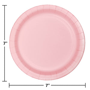 Classic Pink Dessert Plates, 24 ct Party Decoration