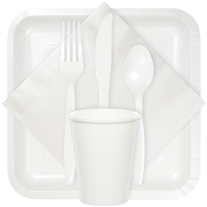 Creative Converting 2-Ply Paper Dinner Napkins, White, 50-Count
