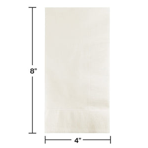 White Dinner Napkins 2Ply 1/8Fld, 50 ct Party Decoration