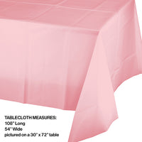 Classic Pink Tablecover Plastic 54