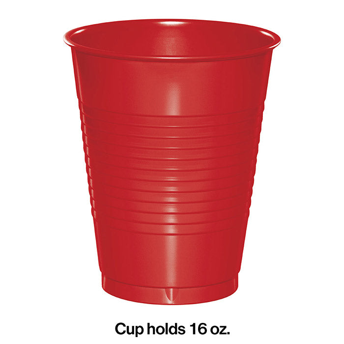 Creative Converting Plastic Cup, 16 oz, Classic Red - 20 count