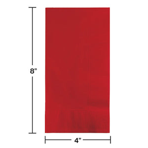 Classic Red Dinner Napkins 2Ply 1/8Fld, 100 ct Party Decoration