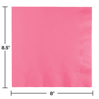 Candy Pink Dinner Napkins 3Ply 1/4Fld (25/Pkg)