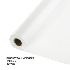 White Banquet Roll 40" X 100' Party Decoration
