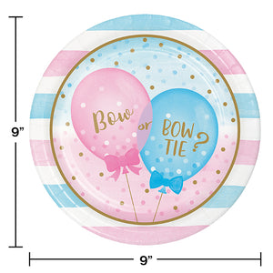 Gender Reveal Balloons Paper Plates, 8 ct Party Decoration