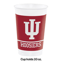 Indiana University 20 Oz Plastic Cups, 8 ct