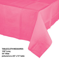Candy Pink Plastic Tablecover 54