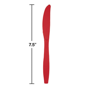Classic Red Plastic Knives, 24 ct Party Decoration