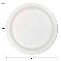 White Dessert Plate, 24 ct Party Decoration