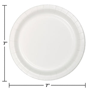 White Dessert Plate, 24 ct Party Decoration