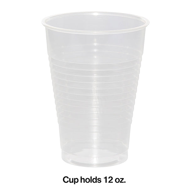Creative Converting Disposable Plastic Cups, 20 Ct, 12 oz, Red