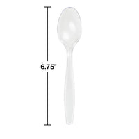 Clear Plastic Spoons, 50 ct Party Decoration