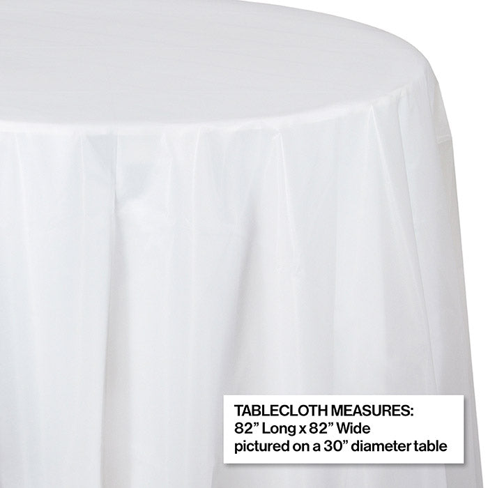 Clear Round Plastic Tablecover, 82" Party Decoration