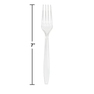 Clear Plastic Forks, 24 ct Party Decoration