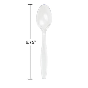 Clear Plastic Spoons, 24 ct Party Decoration
