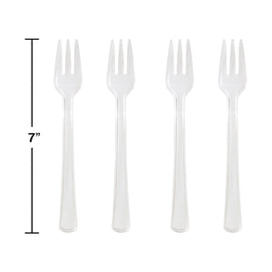 Clear Mini Appetizer Forks, 24 ct Party Decoration