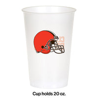 Cleveland Browns Plastic Cup, 20Oz, 8 ct