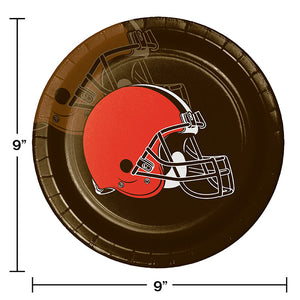 Cleveland Browns Paper Plates, 8 ct Party Decoration