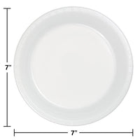 White Prem Plastic Dessert Plates, 20 ct Party Decoration