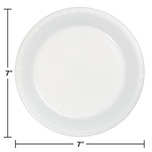 White Prem Plastic Dessert Plates, 20 ct Party Decoration