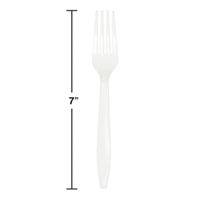 White Premium Plastic Forks, 24 ct Party Decoration