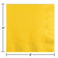 School Bus Yellow Beverage Napkins, 20 ct Party Decoration