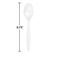 White Premium Plastic Spoons, 24 ct Party Decoration