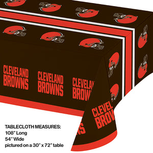 Cleveland Browns Plastic Table Cover, 54" x 102" Party Decoration