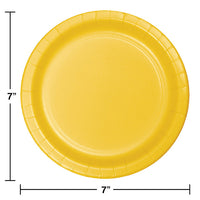 School Bus Yellow Dessert Plates, 8 ct Party Decoration