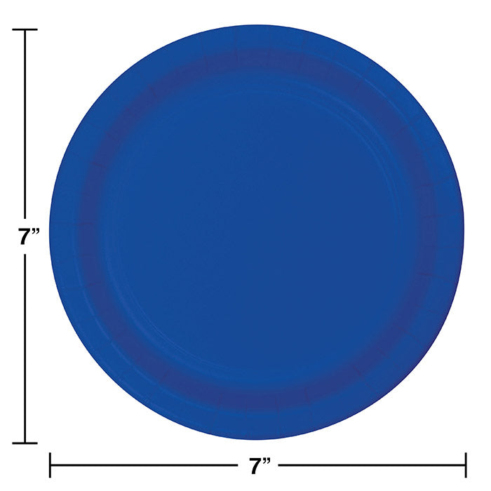 Big Party Pack Royal Blue Plastic Dinner Plates 50ct