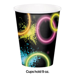 Glow Party Hot/Cold Paper Cups 9 Oz., 8 ct Party Decoration