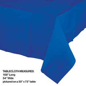 Cobalt Tablecover 54"X 108" Polylined Tissue Party Decoration