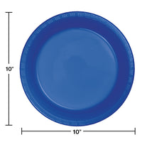 Cobalt Blue Plastic Banquet Plates, 20 ct