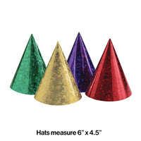 Prismatic Party Hats, 8 ct Party Decoration