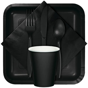 Black Plastic Spoons, 24 ct Party Supplies