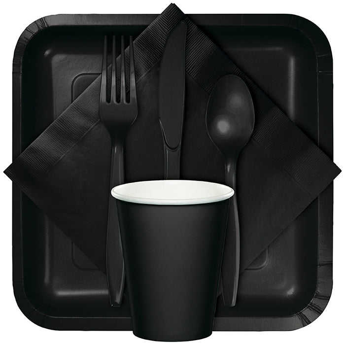 Black Velvet Dinner Napkins 2Ply 1/8Fld, 100 ct