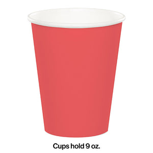 Coral Hot/Cold Paper Cups 9 Oz., 24 ct Party Decoration