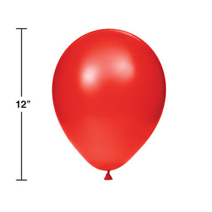 Latex Balloons 12" Cl Red, 15 ct Party Decoration