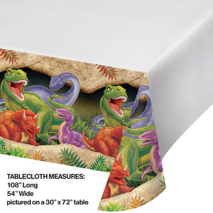 Dino Blast Tablecover Plastic 54" X 108" Party Decoration