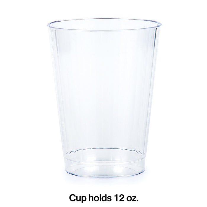 Clear Plastic Tumbler, 12 Oz, 8 ct Party Decoration