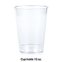 Clear Plastic Tumbler, 12 Oz, 8 ct Party Decoration