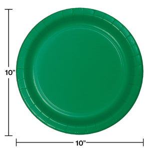 Emerald Green Banquet Plates, 24 ct Party Decoration