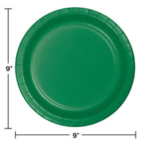 Emerald Green Paper Plates (24/Pkg)